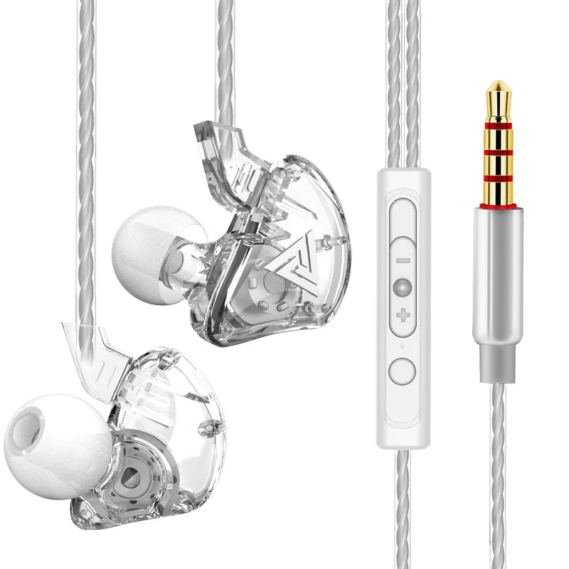 QKZ AK3 FiLe Wired Earphones – In-Ear HiFi Headphones with Microphone