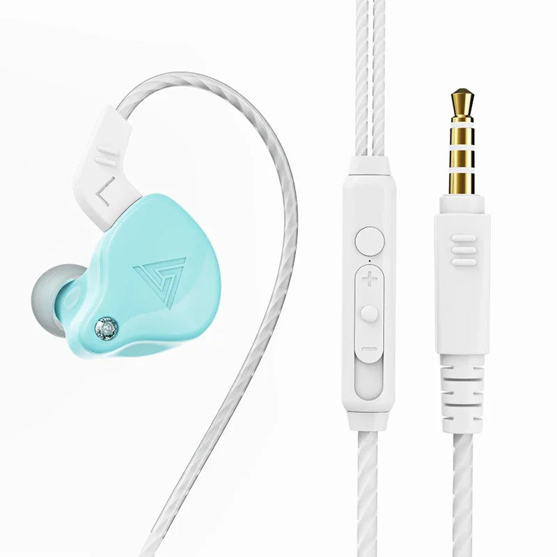 QKZ AK3 FiLe Wired Earphones – HiFi In-Ear Headphones with Microphone