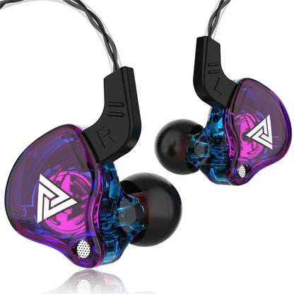 QKZ AK6 Wired Earphones – In-Ear Stereo Headphones with Dynamic Drivers & Microphone
