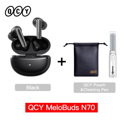 QCY MeloBuds N70 Wireless Earbuds – Adaptive ANC, Bluetooth 6.0, LDAC Hi-Res Audio & 50-Hour Battery
