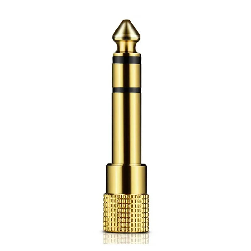 6.35mm Male to 3.5mm Female Audio Adapter – Gold-Plated AUX Headphone Connector