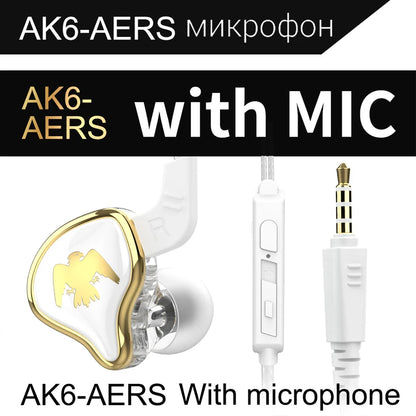 QKZ AK3 FiLe Wired Earphones – In-Ear HiFi Headphones with Microphone