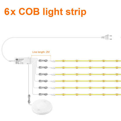 Dimmable LED Cabinet Light – COB Strip with Touch & Motion Sensor Switch