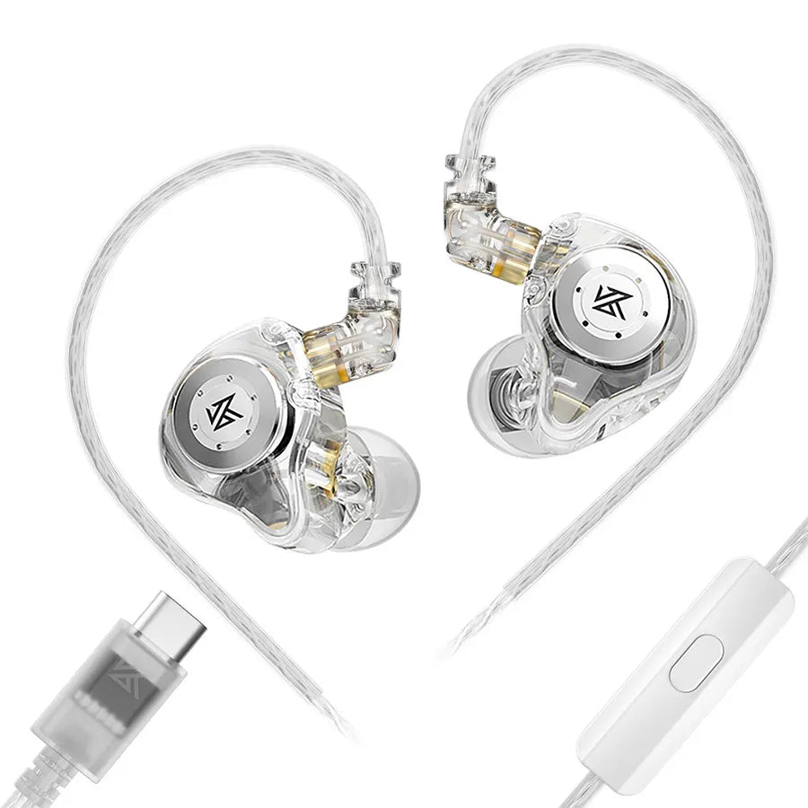 KZ EDX Pro Wired Earphones – In-Ear Monitor Headphones with Dynamic Driver & Microphone