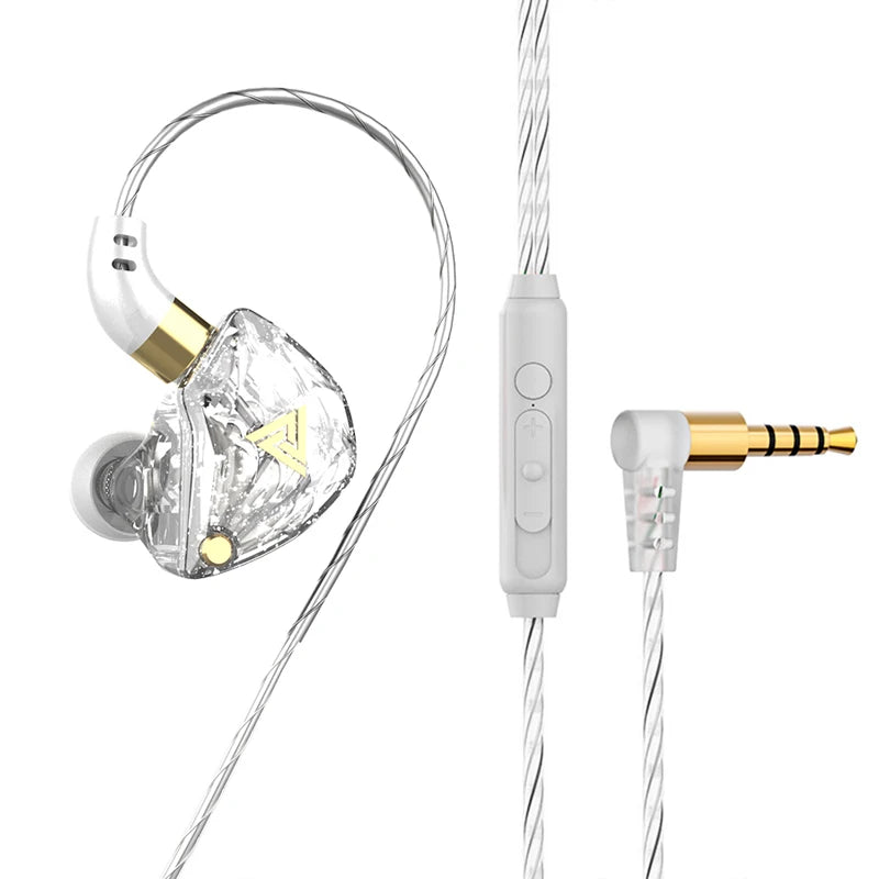 QKZ AK3 FiLe Wired Earphones – In-Ear HiFi Headphones with Microphone