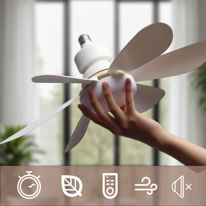 40W LED Ceiling Fan Light – Dimmable E27 Fixture with Remote Control, 85–265V