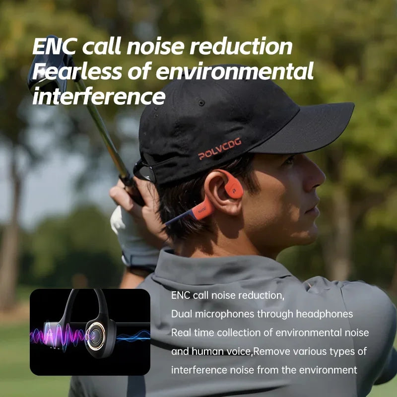POLVCDG X16 Bone Conduction Swimming Headphones – IPX8 Waterproof Bluetooth 5.4 with 32GB Storage