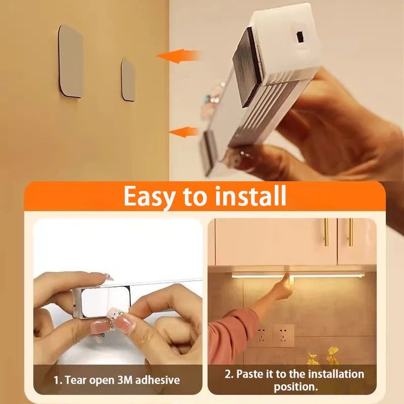 Pzsunly Rechargeable Motion Sensor Light – Type-C LED Cabinet & Wardrobe Light
