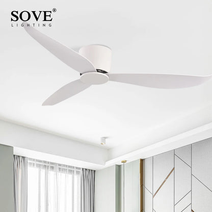 Low-Profile Modern BLDC Ceiling Fan – Remote-Controlled Ventilation Fan for Home