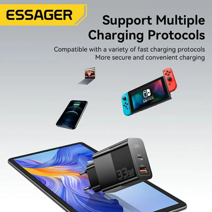 Essager 30W GaN USB-C PD Charger – Fast Charging Wall Adapter