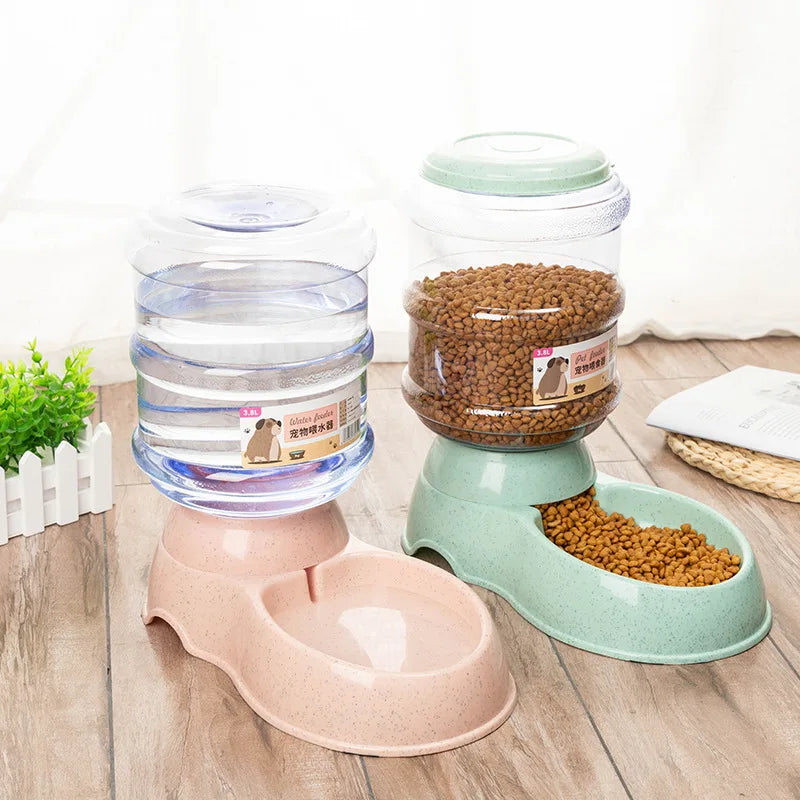 Large-Capacity Pet Feeding & Water Bowl – Automatic Food & Water Dispenser for Cats & Small Dogs