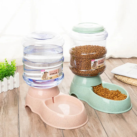 Large-Capacity Pet Feeding & Water Bowl – Automatic Food & Water Dispenser for Cats & Small Dogs