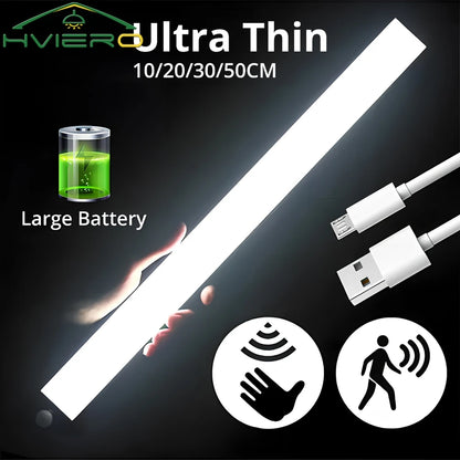 HVIERO 50cm Rechargeable Motion Sensor Light – USB-C? Magnetic LED Cabinet & Closet Light