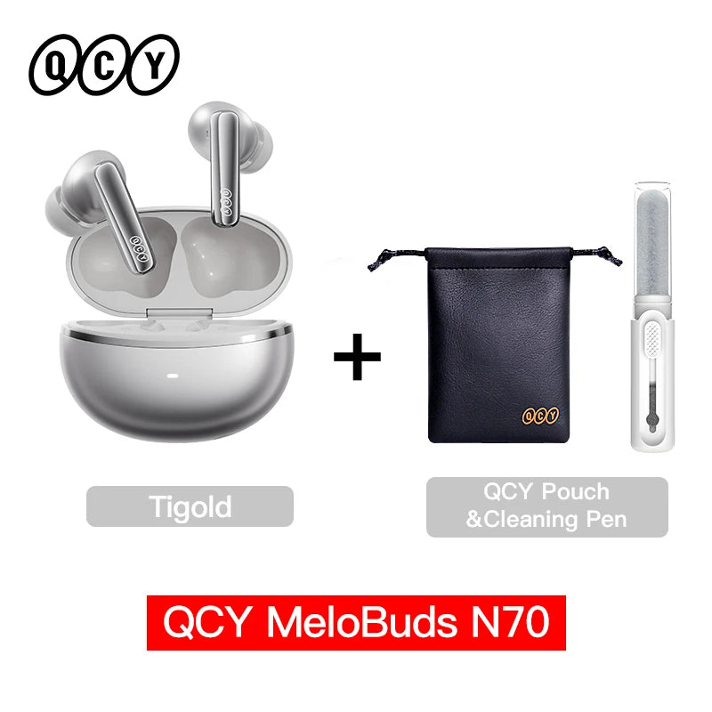 QCY MeloBuds N70 Wireless Earbuds – Adaptive ANC, Bluetooth 6.0, LDAC Hi-Res Audio & 50-Hour Battery