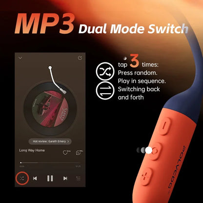 POLVCDG X16 Bone Conduction Swimming Headphones – IPX8 Waterproof Bluetooth 5.4 with 32GB Storage