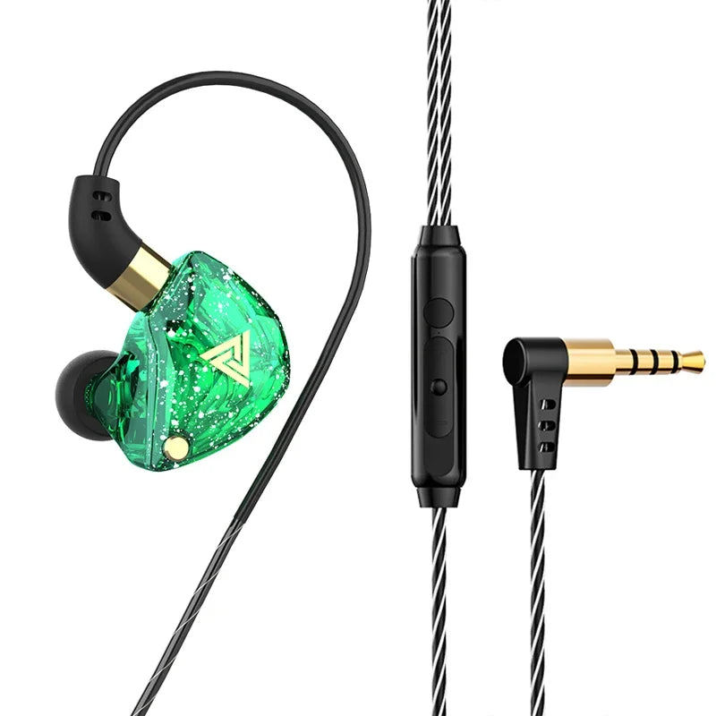 QKZ AK3 FiLe Wired Earphones – HiFi In-Ear Headphones with Microphone