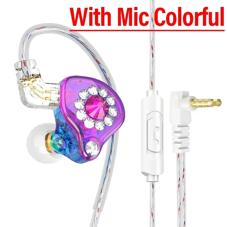 QKZ AK6 Wired Earphones – In-Ear Stereo Headphones with Dynamic Drivers & Microphone