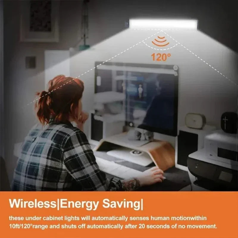 Ultra-Thin Rechargeable Motion Sensor LED Light – Wireless Cabinet & Wardrobe Lamp