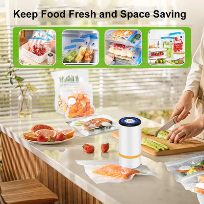 Mini Rechargeable Electric Air Pump – Automatic Vacuum Sealer for Food & Storage Bags