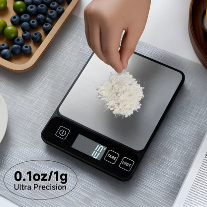 10kg Digital Kitchen Scale – LCD Display Food & Baking Weight Scale with 1g Precision
