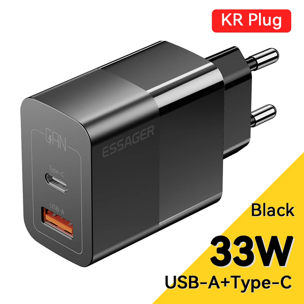 Essager 30W GaN USB-C PD Charger – Fast Charging Wall Adapter