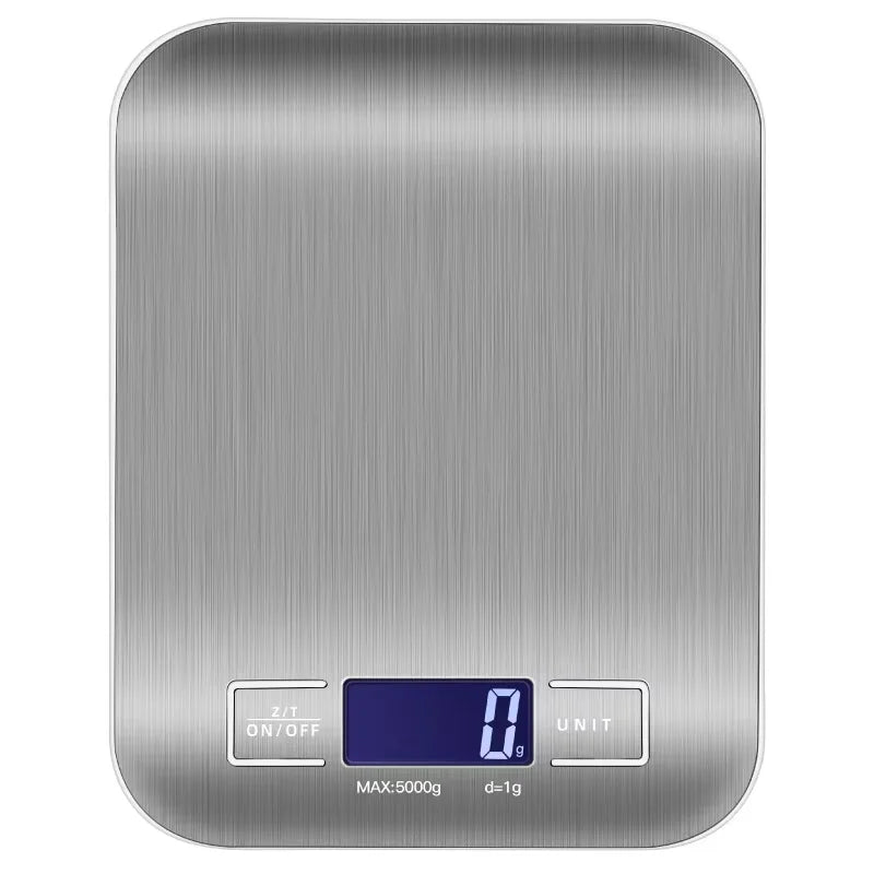 5kg Digital Kitchen Food Scale – 1g Precision LCD Display with Stainless Steel Platform