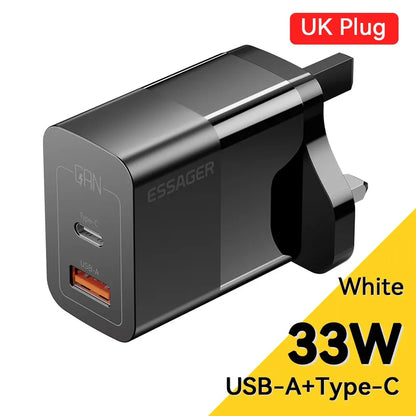 Essager 30W GaN USB-C PD Charger – Fast Charging Wall Adapter