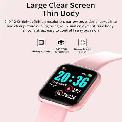 Y68 D20 Smartwatch – Fitness Activity Tracker with Step & Sleep Monitoring, Music Control & Alarm