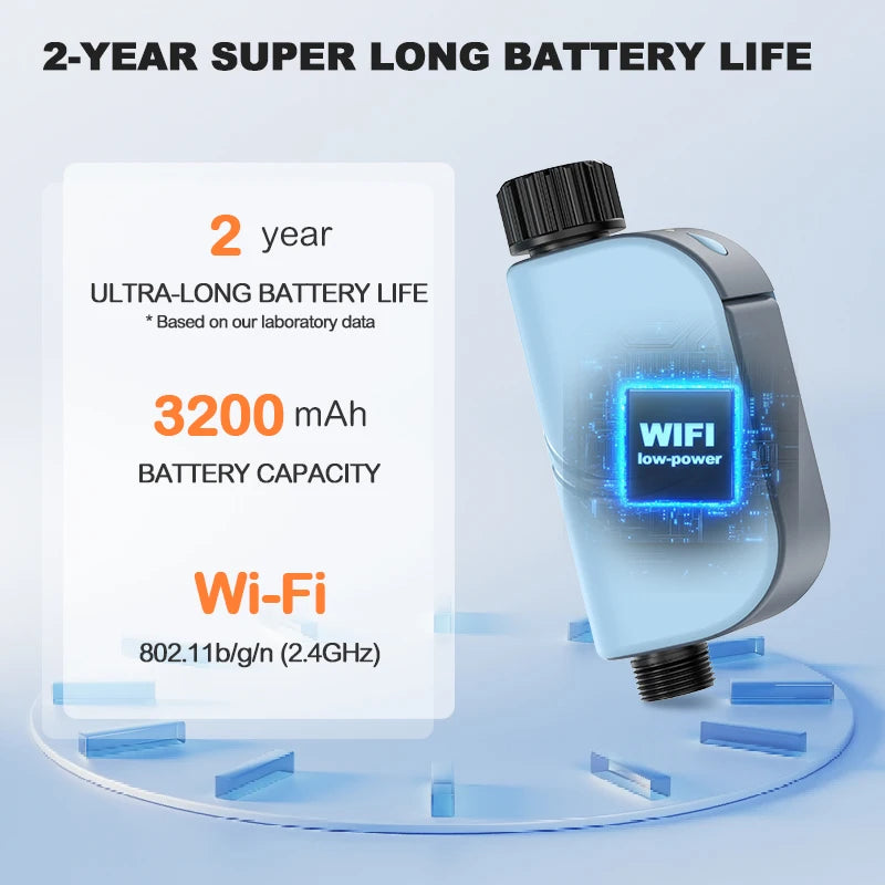EZAIOT Wi-Fi Garden Watering Timer – Tuya Smart Automatic Irrigation Controller with IP65 Protection