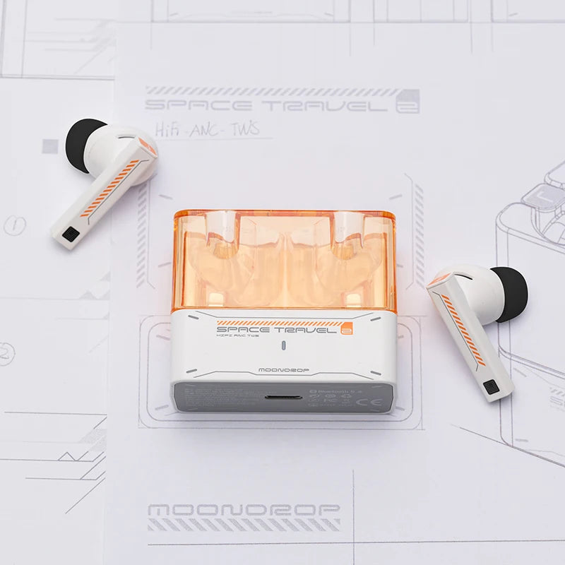 MOONDROP Space Travel 2 Wireless Earbuds – Bluetooth 6.0 TWS with ANC & Low-Latency Gaming Mode