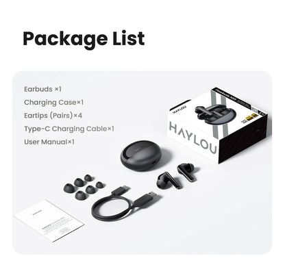 HAYLOU Flowbuds N55 Wireless Earbuds – 54dB Adaptive ANC, LDAC Hi-Res Audio & 40-Hour Battery