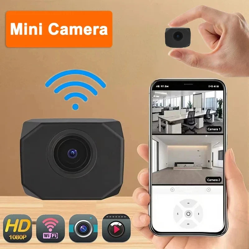 1080P HD Mini WiFi Security Camera – Portable Remote Monitor with Smart Home Surveillance
