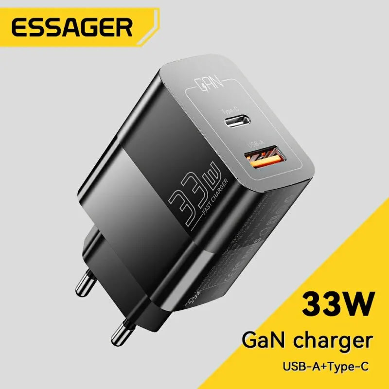 Essager 30W GaN USB-C PD Charger – Fast Charging Wall Adapter